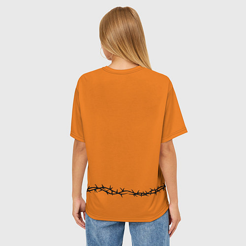 Женская футболка оверсайз Токийские мстители ораньжевый / 3D-принт – фото 4
