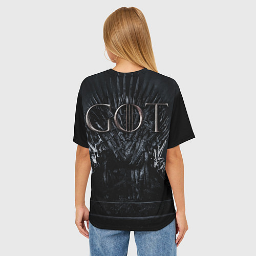Женская футболка оверсайз GoT King Night / 3D-принт – фото 4