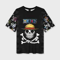 Женская футболка оверсайз Пираты Соломенной Шляпы One Piece