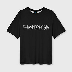 Женская футболка оверсайз Phasmophobia logo