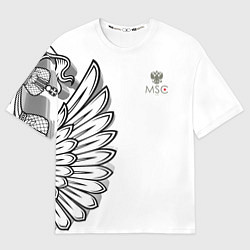 Футболка оверсайз женская Russia MSKSide 3D Logo New 202223, цвет: 3D-принт