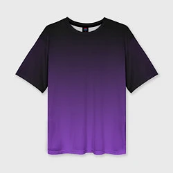 Женская футболка оверсайз Ночной градиент Фиолетовый