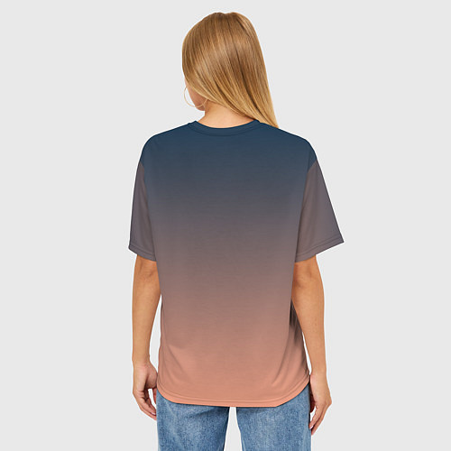 Женская футболка оверсайз PREDAWN GRADIENT / 3D-принт – фото 4