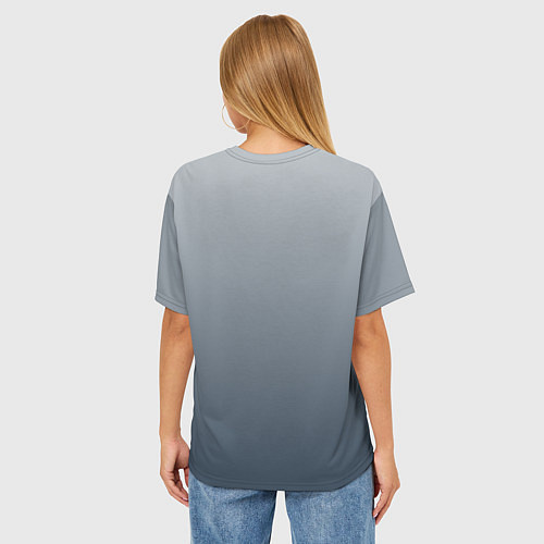 Женская футболка оверсайз GRADIENT 50 SHADES OF GREY / 3D-принт – фото 4