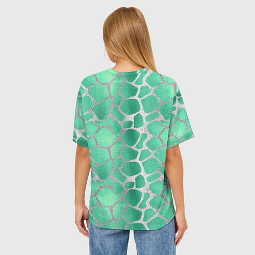 Женская футболка оверсайз Кобра Змеиный стиль / 3D-принт – фото 4