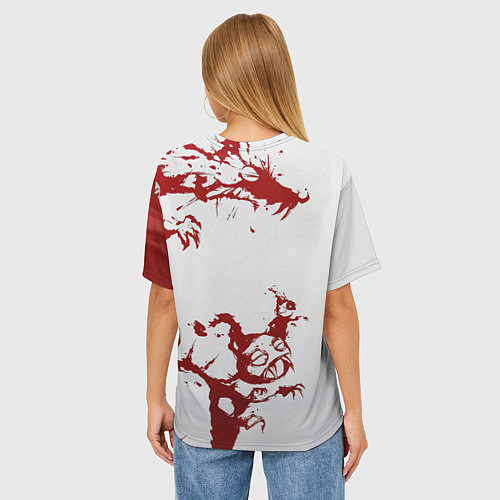 Женская футболка оверсайз Агата Кристи Второй фронт / 3D-принт – фото 4