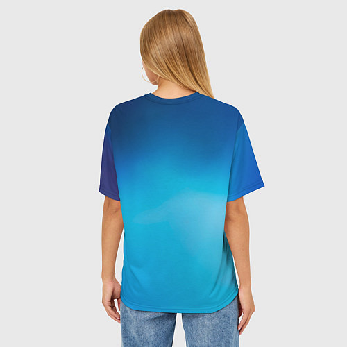 Женская футболка оверсайз Пикник в руках Великана / 3D-принт – фото 4