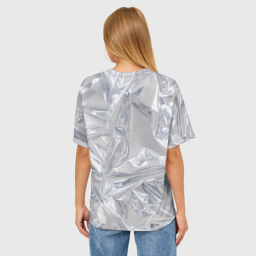Женская футболка оверсайз Голографичная фольга / 3D-принт – фото 4