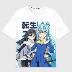 Футболка оверсайз женская TenSura, Румиру и Сидзуэ, цвет: 3D-принт