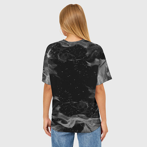 Женская футболка оверсайз MITSUBISHI ОГОНЬ / 3D-принт – фото 4