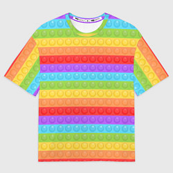 Футболка оверсайз женская ПОП ИТ POP IT, цвет: 3D-принт
