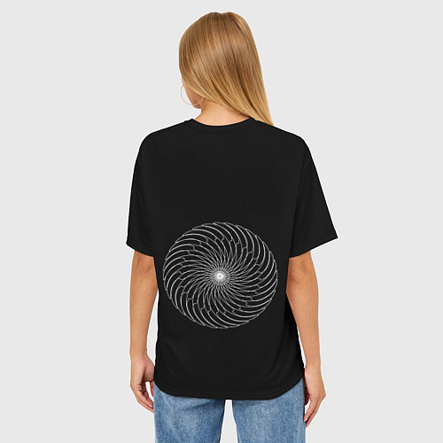 Женская футболка оверсайз Абстрактный Круг / 3D-принт – фото 4