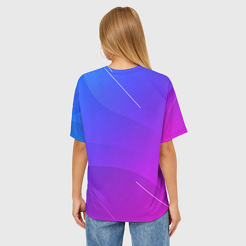 Женская футболка оверсайз ВСЕМ МИР PEACE Z / 3D-принт – фото 4