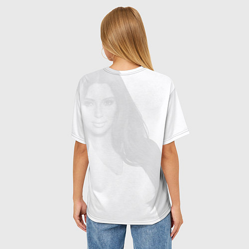 Женская футболка оверсайз Ким Кардашьян / 3D-принт – фото 4
