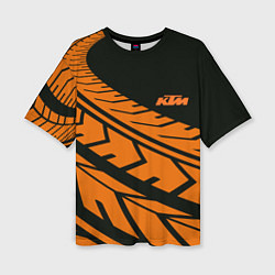 Женская футболка оверсайз ORANGE KTM КТМ Z