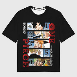 Женская футболка оверсайз Пятерка из Ван Пис