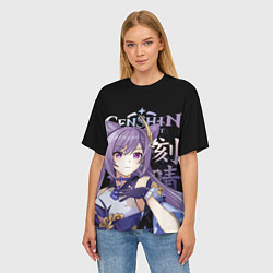 Футболка оверсайз женская Кэ Цин, Genshin Impact, цвет: 3D-принт — фото 2