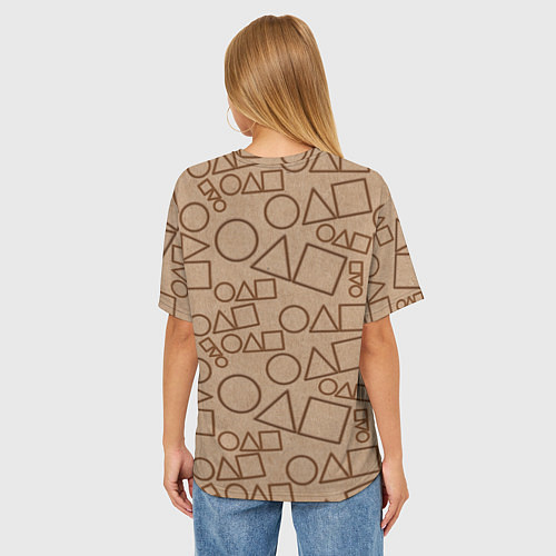 Женская футболка оверсайз Постер Игра в кальмара / 3D-принт – фото 4