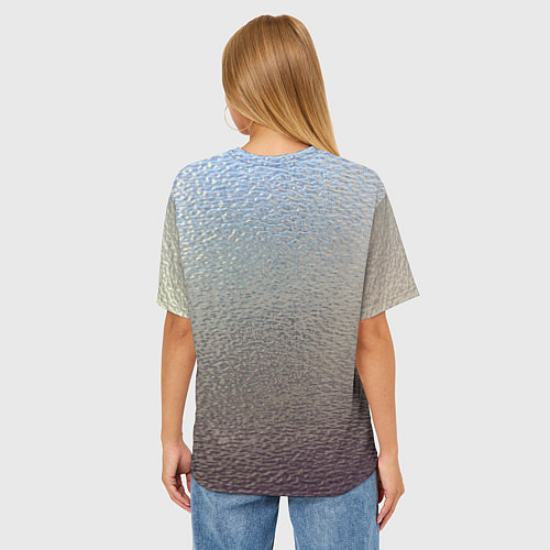 Женская футболка оверсайз Металликскин / 3D-принт – фото 4