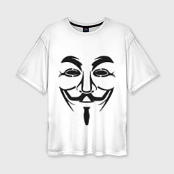 Женская футболка оверсайз Анонимус!!