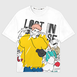 Футболка оверсайз женская Итадори Юдзи - Jujutsu Kaisen, цвет: 3D-принт