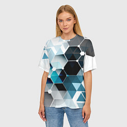 Футболка оверсайз женская Абстракция FLO, цвет: 3D-принт — фото 2