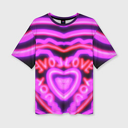 Женская футболка оверсайз Lover love