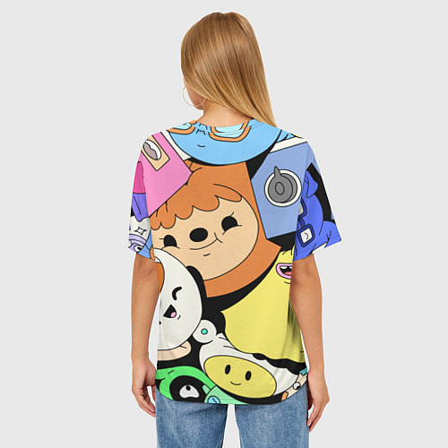 Женская футболка оверсайз Toca Life: Heroes / 3D-принт – фото 4