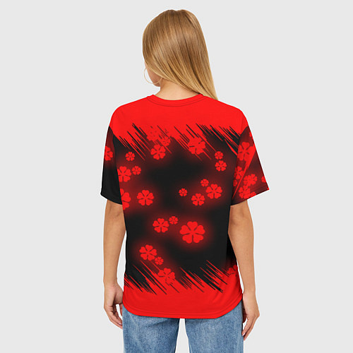 Женская футболка оверсайз Чёрный клевер: Освещение / 3D-принт – фото 4