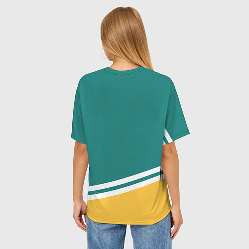 Женская футболка оверсайз Анахайм Дакс, NHL / 3D-принт – фото 4