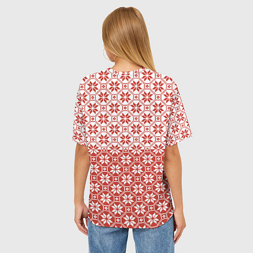 Женская футболка оверсайз Алатырь Славянский Символ / 3D-принт – фото 4