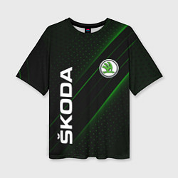 Футболка оверсайз женская SKODA, ШКОДА, цвет: 3D-принт