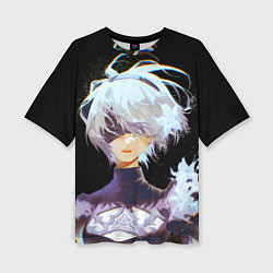 Женская футболка оверсайз Венецианская девушка Nier automata 2b