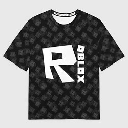 Футболка оверсайз женская РОБЛОКС ПАТТЕРН ЛОГОТИП, цвет: 3D-принт
