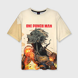 Футболка оверсайз женская Разрушение Геноса One Punch-Man, цвет: 3D-принт
