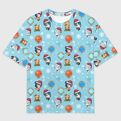 Футболка оверсайз женская Genshin Impact Pattern, цвет: 3D-принт