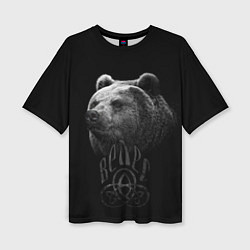 Женская футболка оверсайз ВЕЛЕС, Медведь