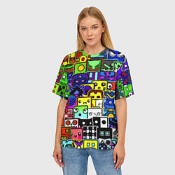 Футболка оверсайз женская Geometry Dash: All Skins, цвет: 3D-принт — фото 2
