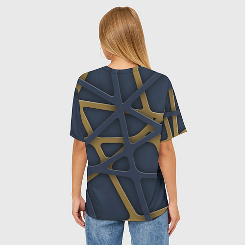 Женская футболка оверсайз 3Д абстракция KVIks / 3D-принт – фото 4