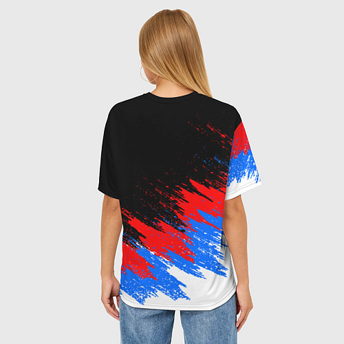 Женская футболка оверсайз RIDE OR DIE RUSSIA EXTREME / 3D-принт – фото 4