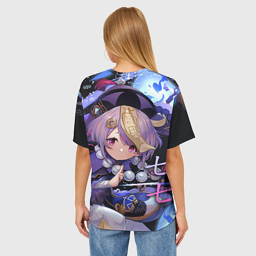 Женская футболка оверсайз Genshin Impact: Qiqi / 3D-принт – фото 4