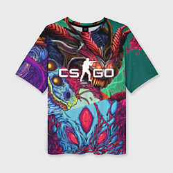 Женская футболка оверсайз CS GO ПОПУЛЯРНЫЕ СКИНЫ POP SKIN