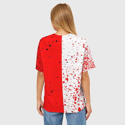 Женская футболка оверсайз ДЕКСТЕР DEXTER NEW BLOOD / 3D-принт – фото 4