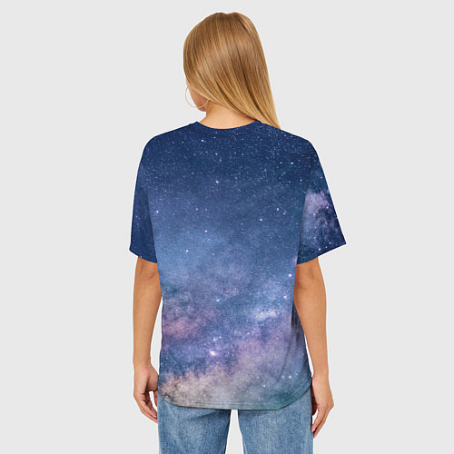 Женская футболка оверсайз Nasa cosmos / 3D-принт – фото 4