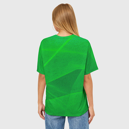 Женская футболка оверсайз Краснодар lime theme / 3D-принт – фото 4