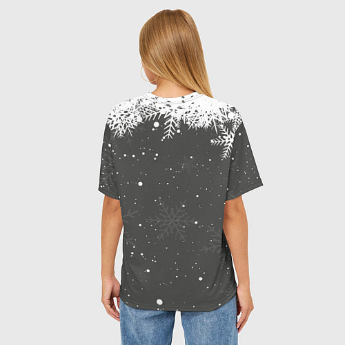 Женская футболка оверсайз Зима близко символ 2022 года / 3D-принт – фото 4
