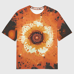 Футболка оверсайз женская Оранжевый взрыв - коллекция Путешествие - Хуф и Ся, цвет: 3D-принт