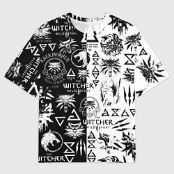 Футболка оверсайз женская THE WITCHER LOGOOMBING ВЕДЬМАК ПАТТЕРН, цвет: 3D-принт
