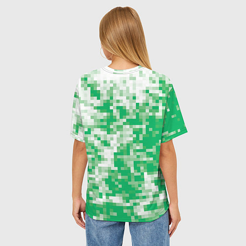 Женская футболка оверсайз Minecraft персонажи мобы / 3D-принт – фото 4