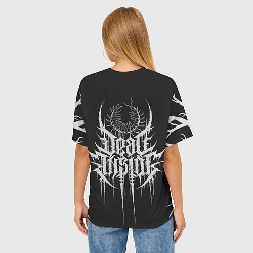Женская футболка оверсайз Dead Inside Мрак / 3D-принт – фото 4